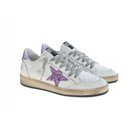 Golden Goose Ball Star Baskets Blanc Violet Femme - 2
