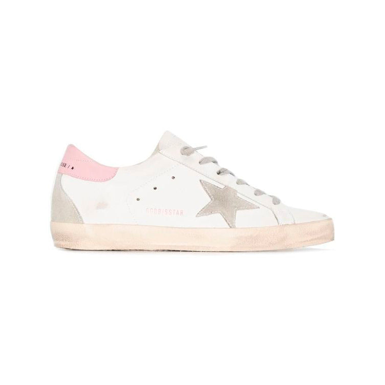Golden Goose Superstar Baskets Rose Bleu Ciel Étoile Grise Femme - 1