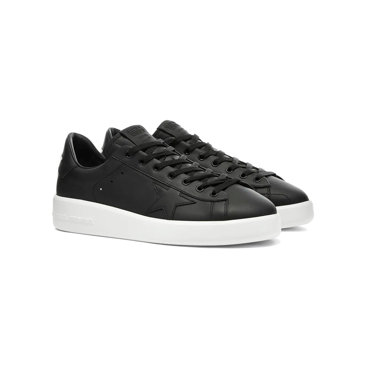 Golden Goose Purestar Baskets Noir Cuir Femme - 2