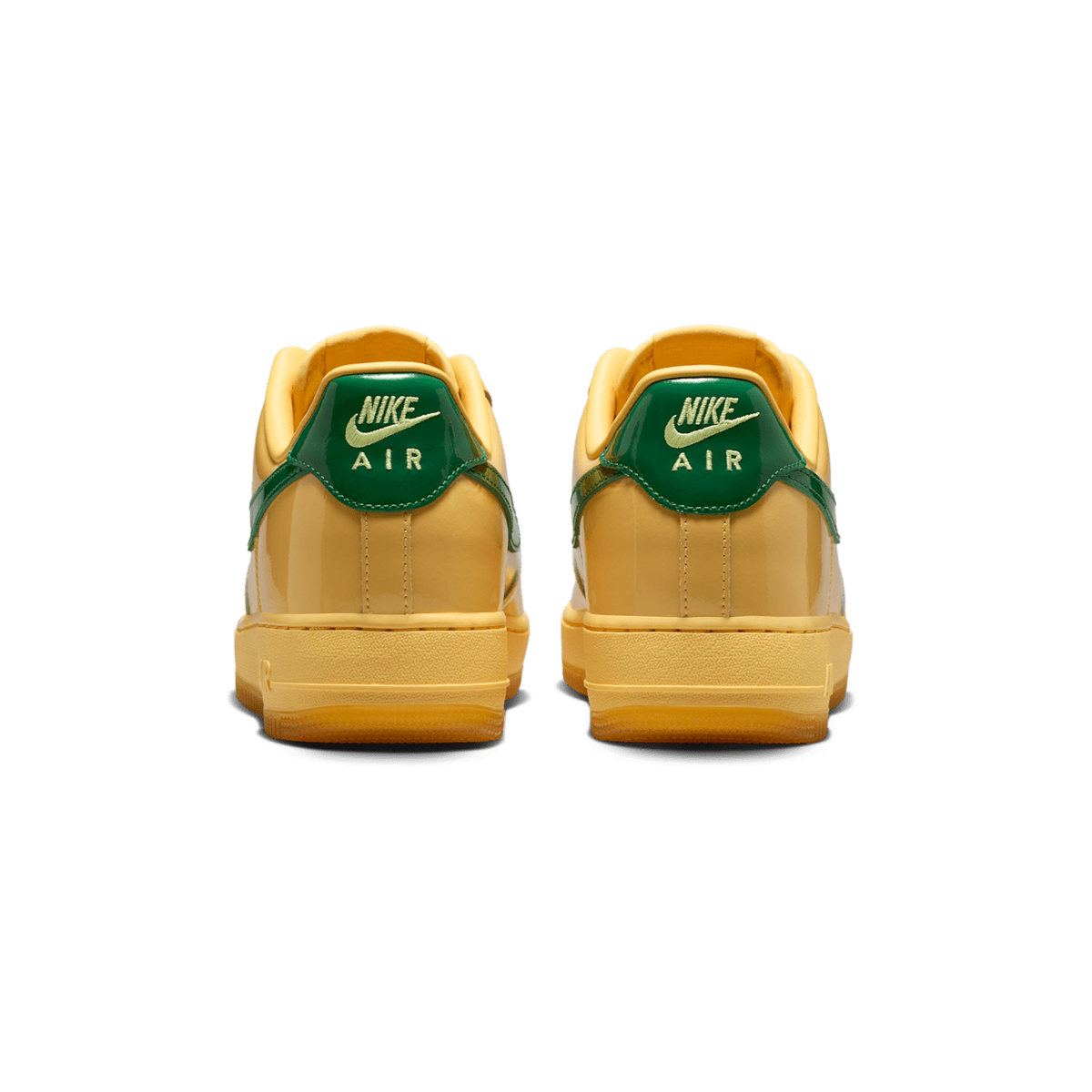 Nike Air Force 1 Low Patent Leather Topaz Gold Pine Green Baskets Or Vert Mixte - 3
