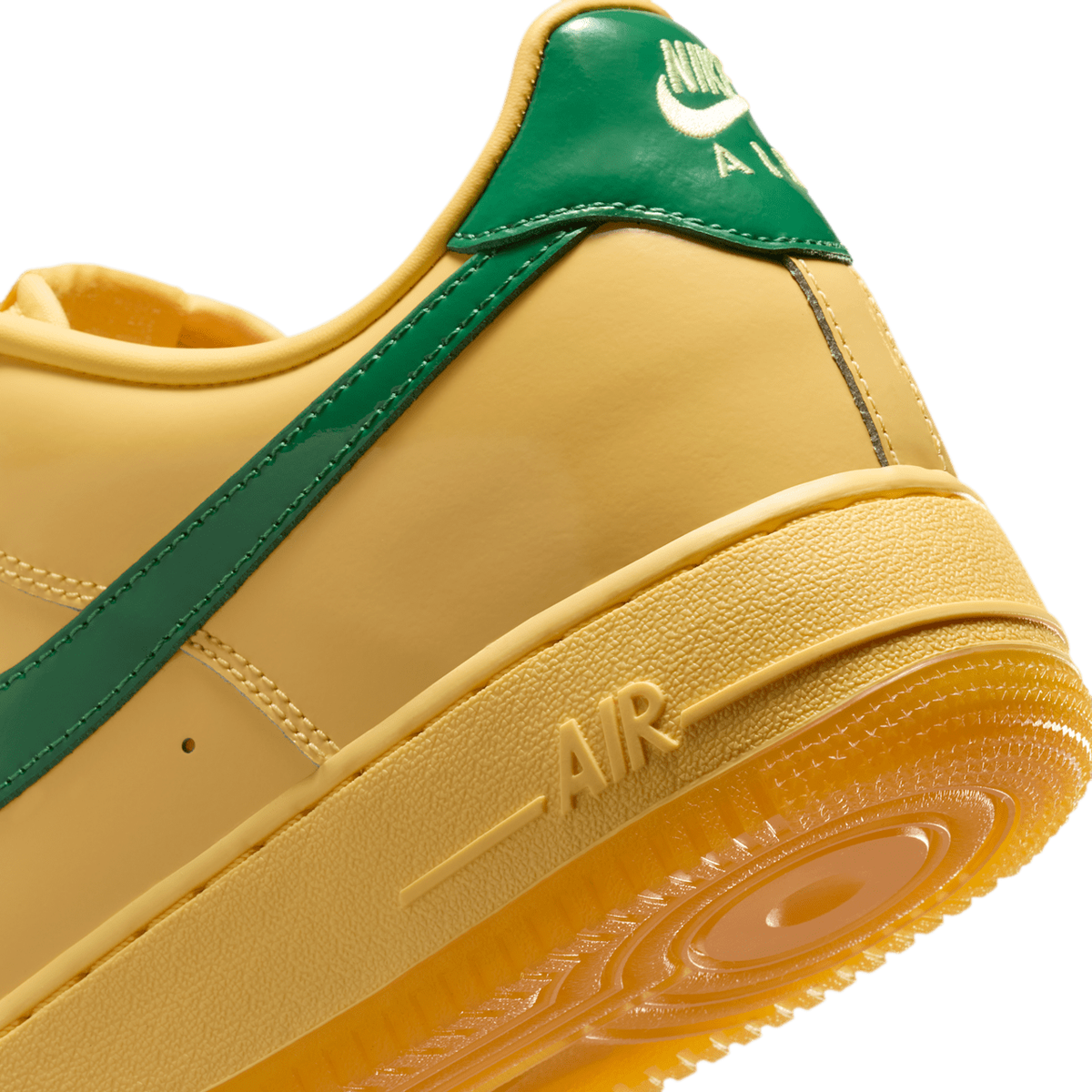 Nike Air Force 1 Low Patent Leather Topaz Gold Pine Green Baskets Or Vert Mixte - 4