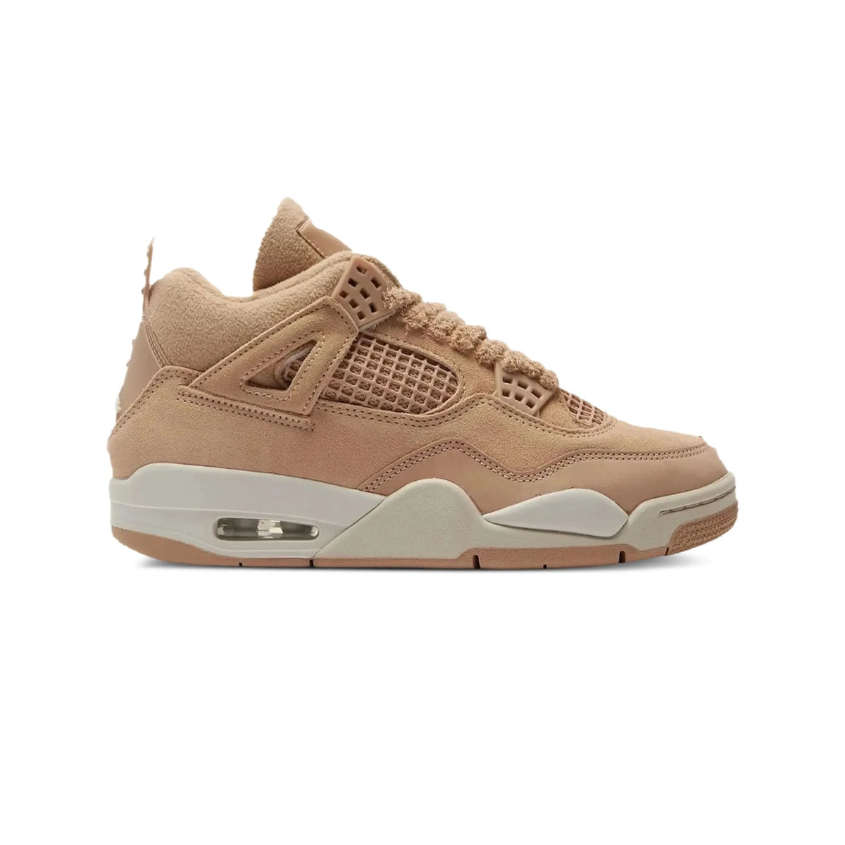 Air Jordan 4 Retro Cozy Girl Baskets Beige Blanc Homme Femme - 1