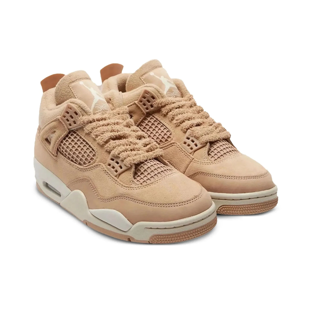 Air Jordan 4 Retro Cozy Girl Baskets Beige Blanc Homme Femme - 2
