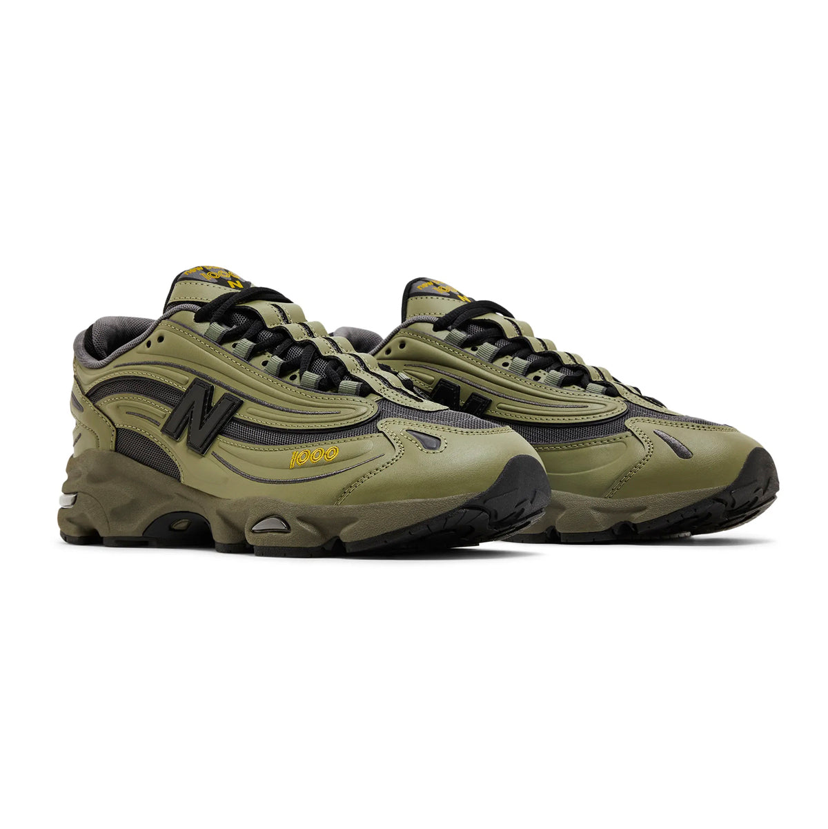 New Balance 1000 Baskets Vert Olive Gris Homme Femme - 2