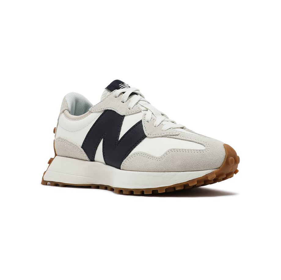 New Balance 327 Baskets Blanc Noir Homme Femme - 2
