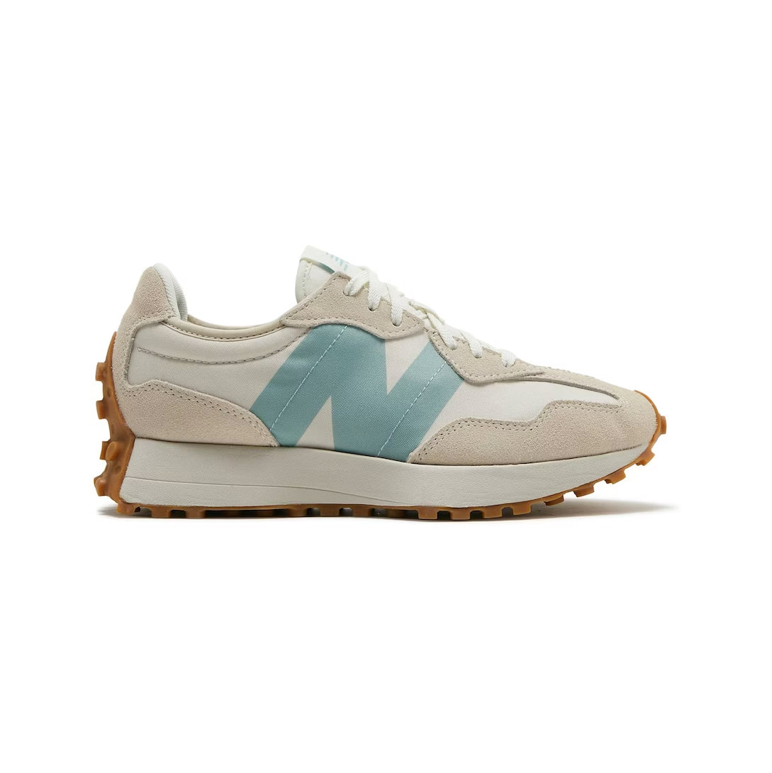 New Balance 327 Baskets Blanc Bleu Homme Femme - 1