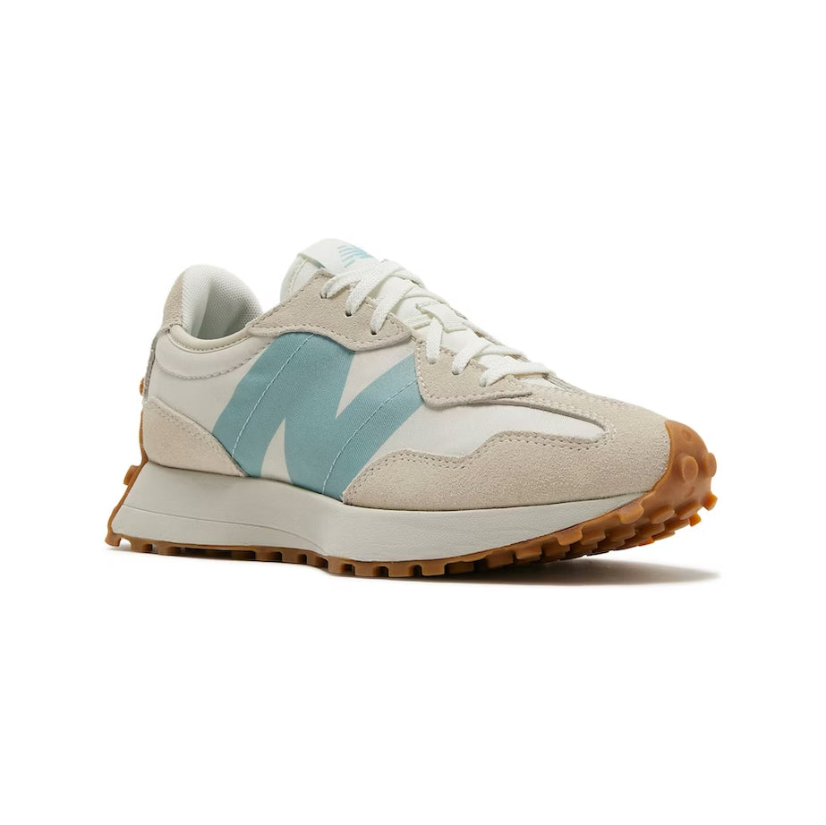 New Balance 327 Baskets Blanc Bleu Homme Femme - 2