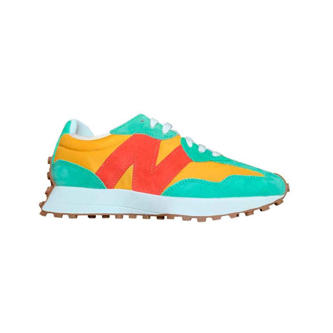 New Balance 327 Baskets Jaune Vert Homme Femme - 1