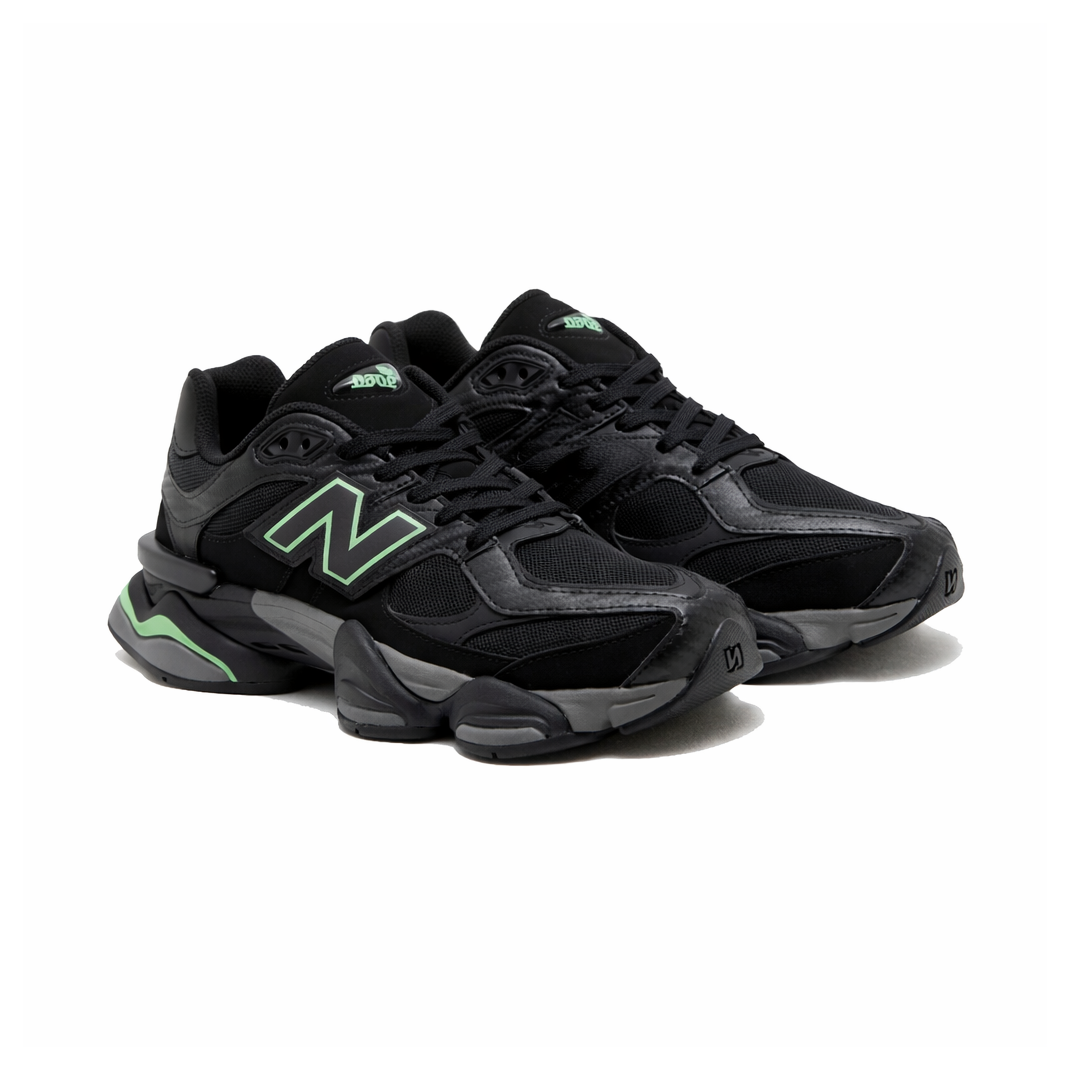 New Balance 9060 Baskets Noir Vert Homme Femme - 2