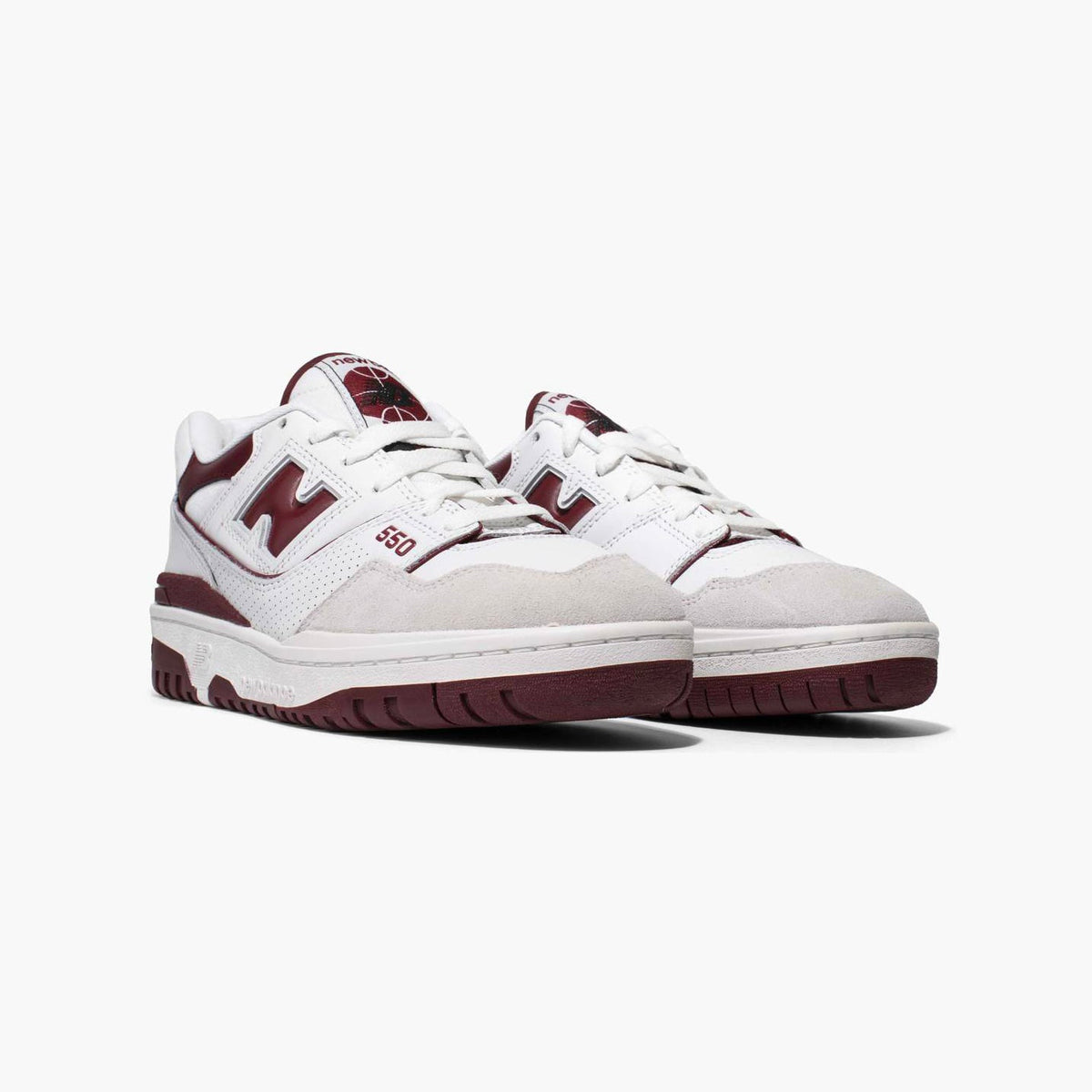 New Balance 550 Baskets Blanc Bordeaux Homme Femme - 2