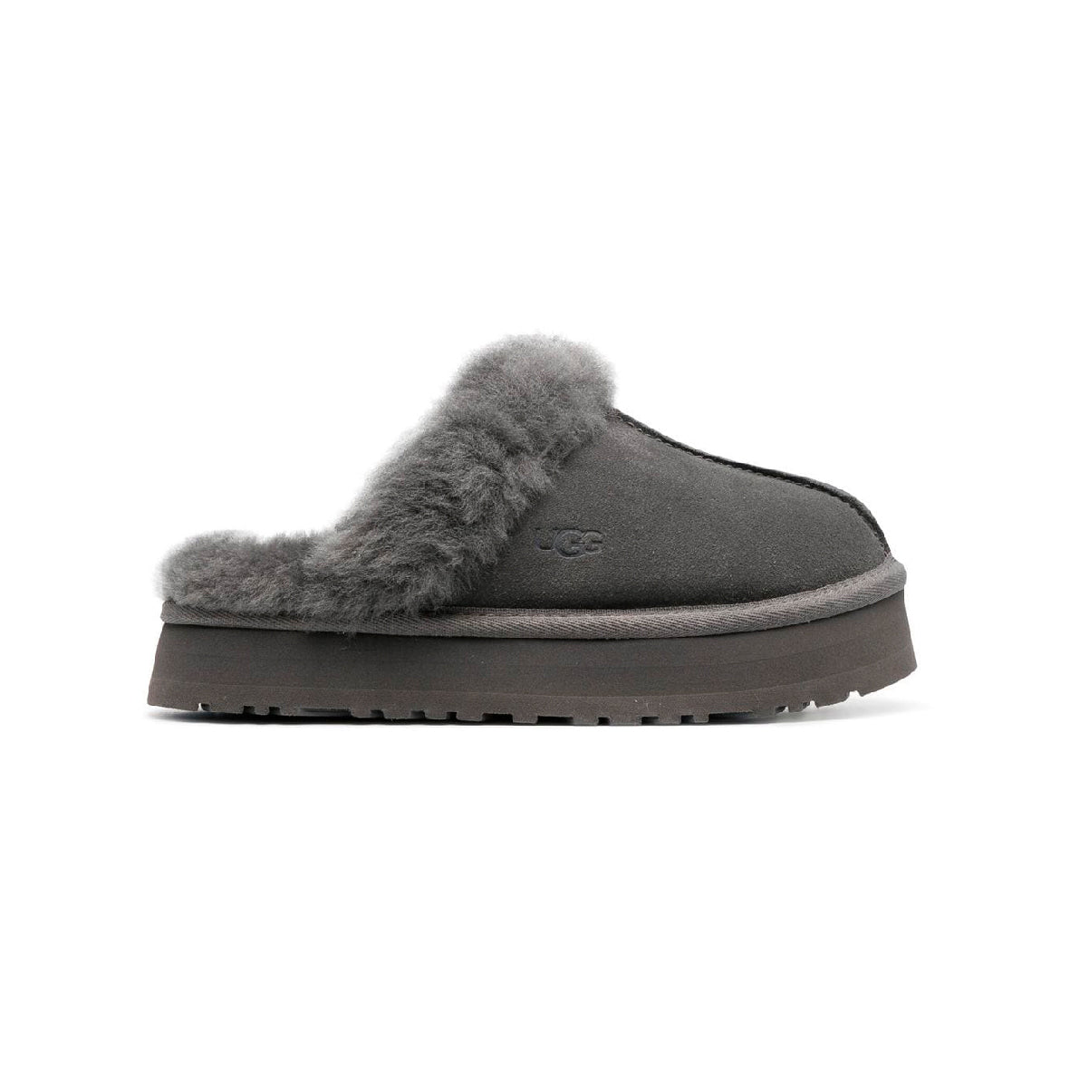 UGG Disquette Charcoal Mule Plateforme Gris Femme - 1
