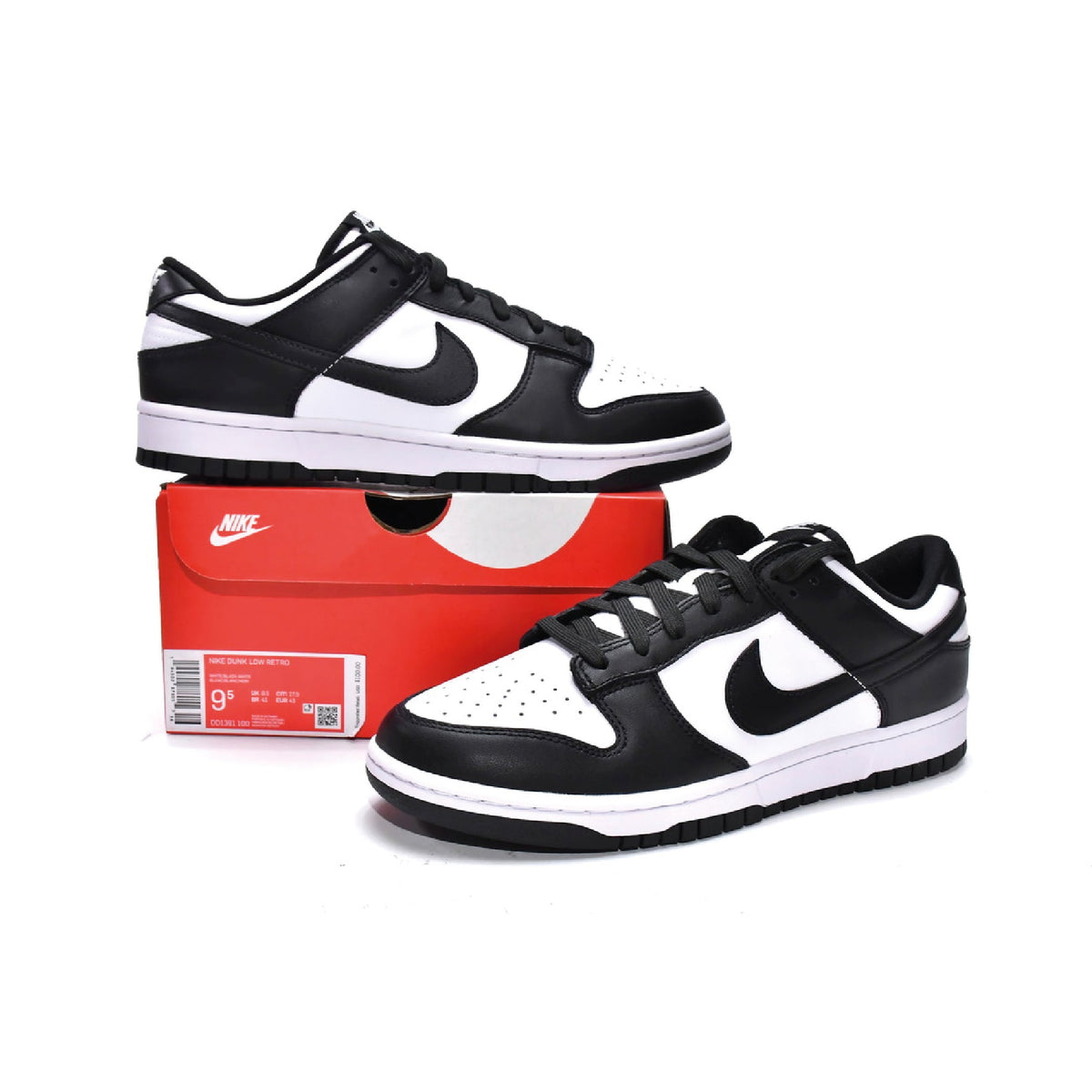 Nike Dunk Low Retro White Black Panda Baskets Blanc Noir Homme Femme - 4