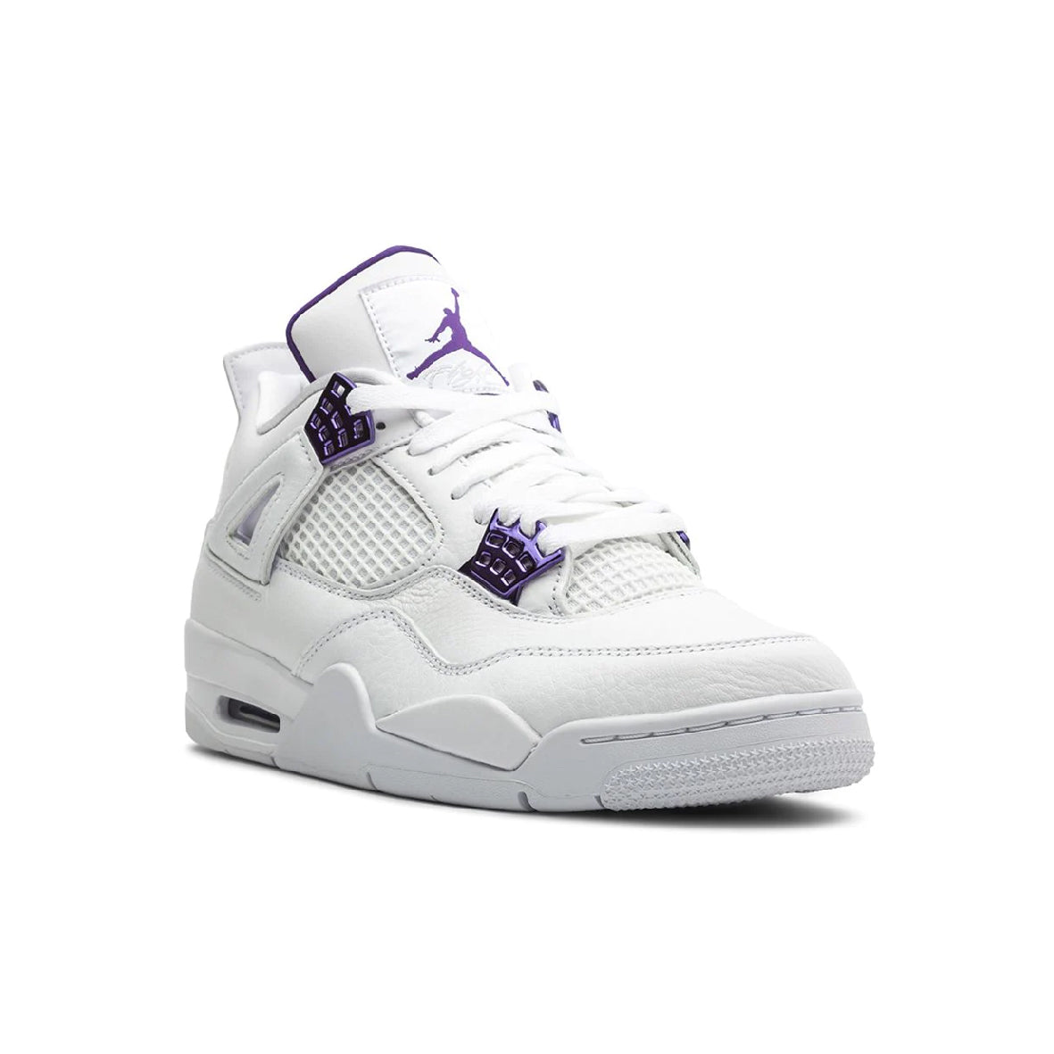 Air Jordan 4 Retro Metallic Purple Baskets Blanc Violet Homme Femme - 2