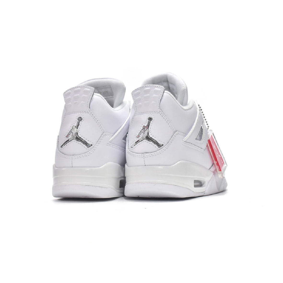 Air Jordan 4 Retro Pure Money Baskets Blanc Argent Homme Femme - 3