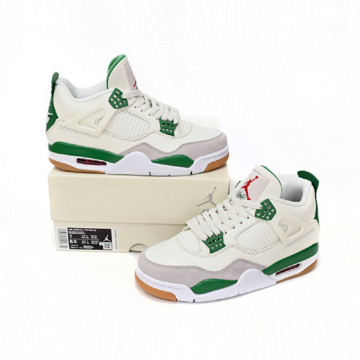 Air Jordan 4 SB Pine Green Calaite Baskets Vert Bleu Homme Femme - 4