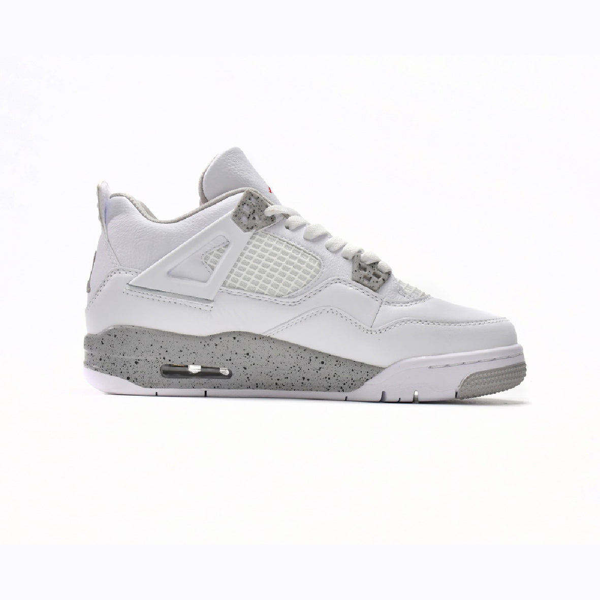 Air Jordan 4 White Oreo Baskets Blanc Gris Homme Femme - 1