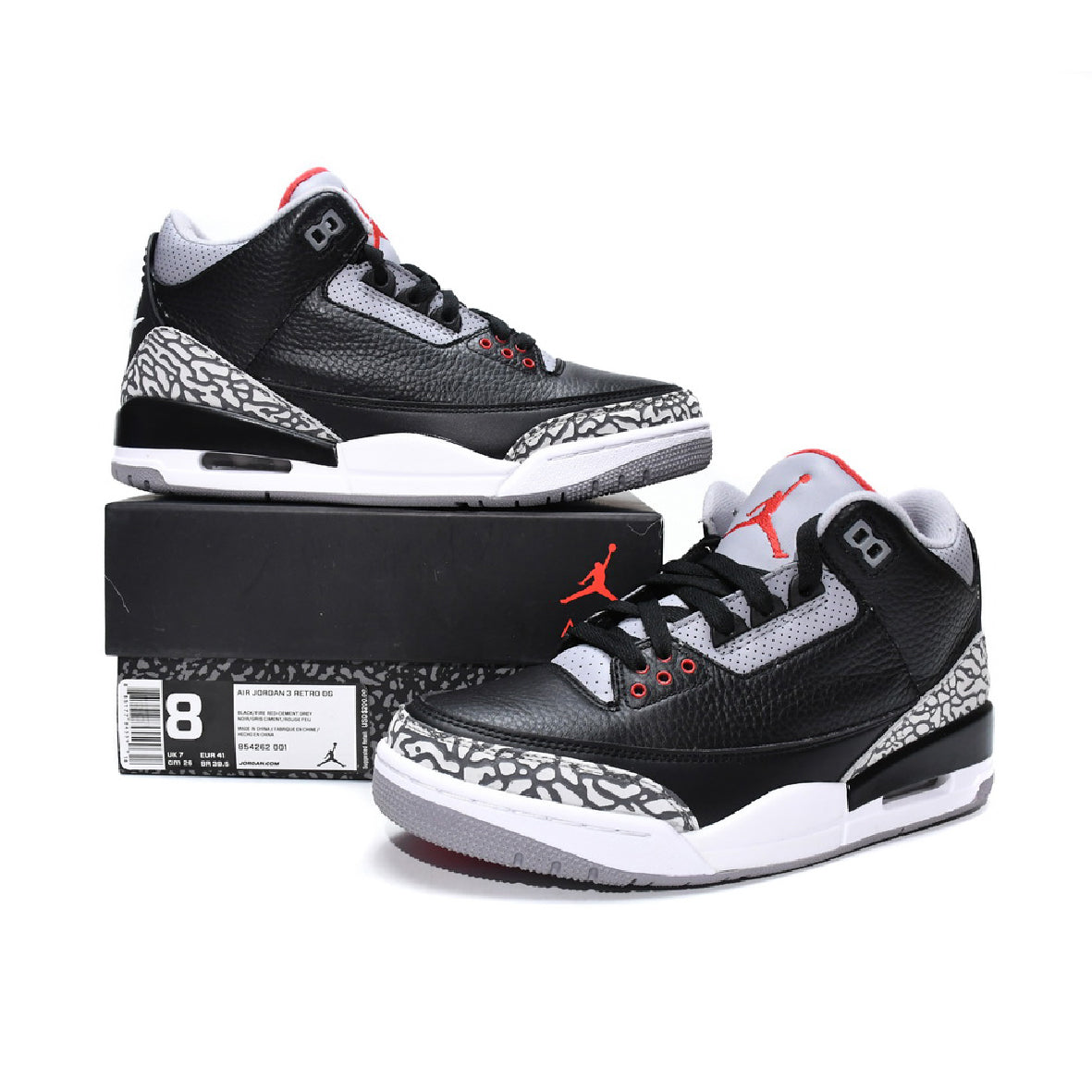 Air Jordan 3 Retro SP x A Ma Maniere Black Cement Baskets Noir Gris Mixte - 4