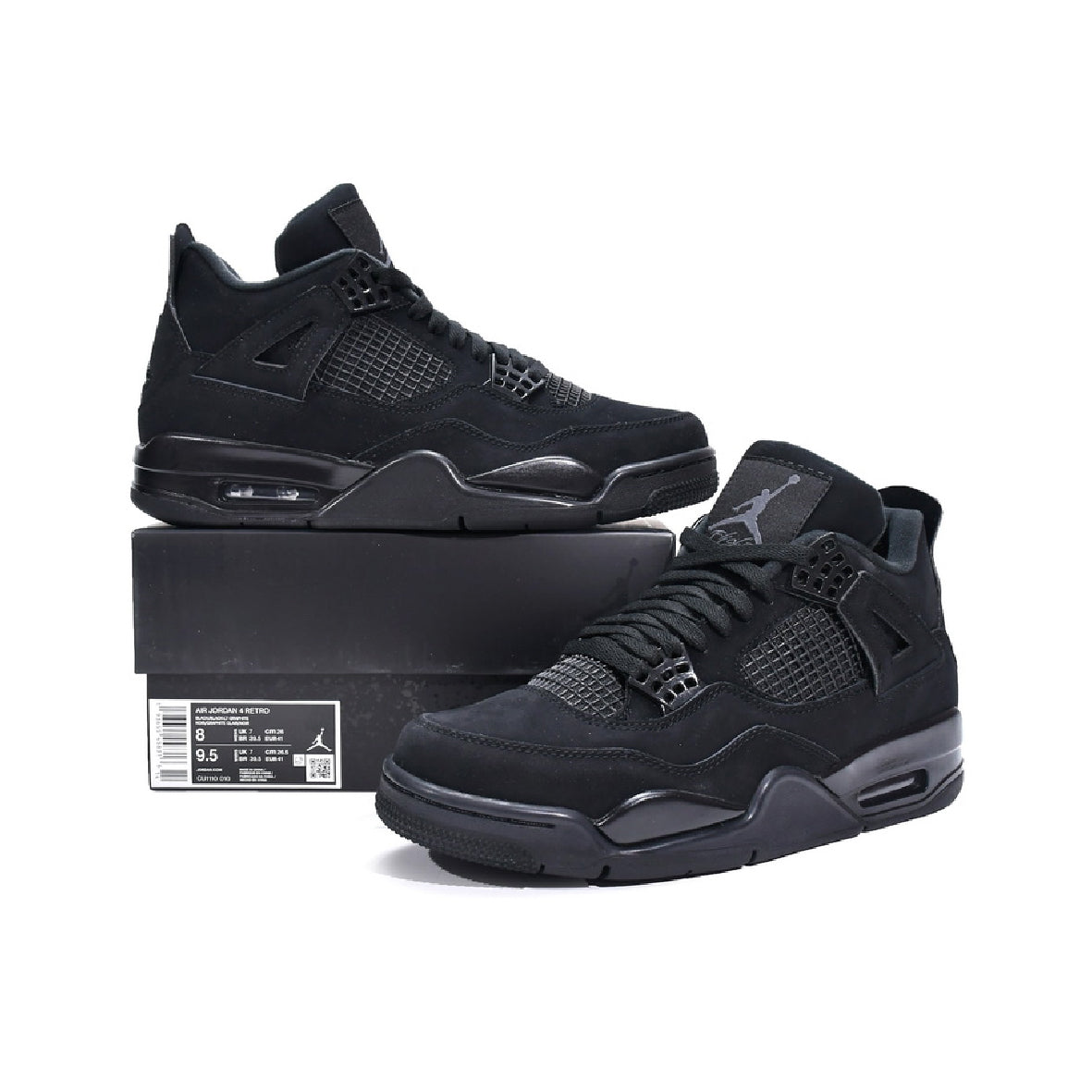 Air Jordan 4 Retro Black Cat Baskets Noir Homme Femme - 4