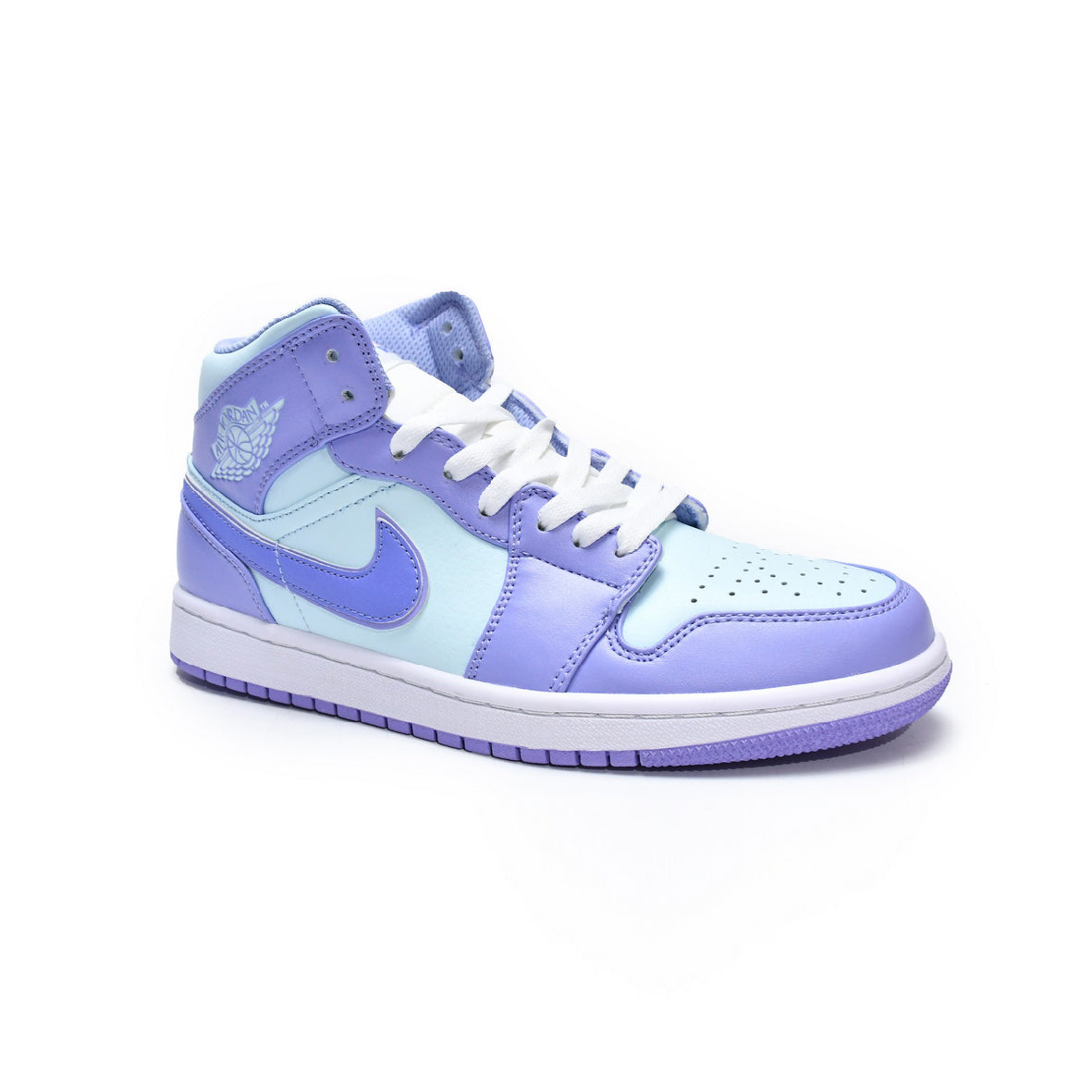 Air Jordan 1 Mid Purple Pulse Baskets Violet Blanc Homme Femme - 2