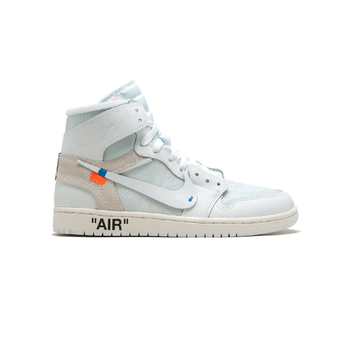 Air Jordan 1 x Off-White Euro Baskets Blanc Bleu Homme Femme - 1