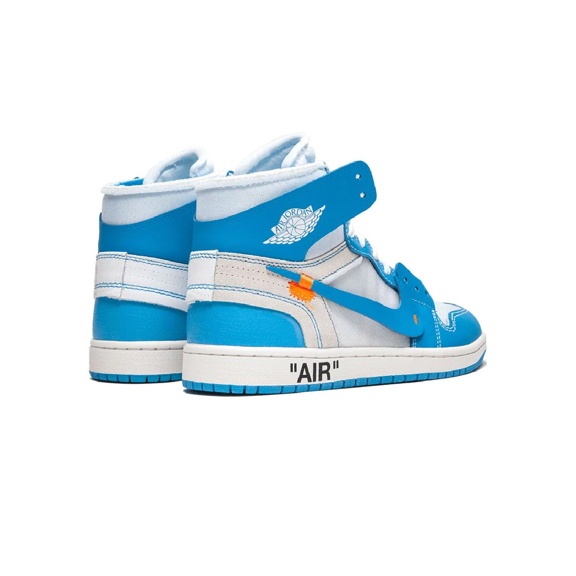Air Jordan 1 x Off-White University Blue Baskets Bleu Blanc Homme Femme - 2