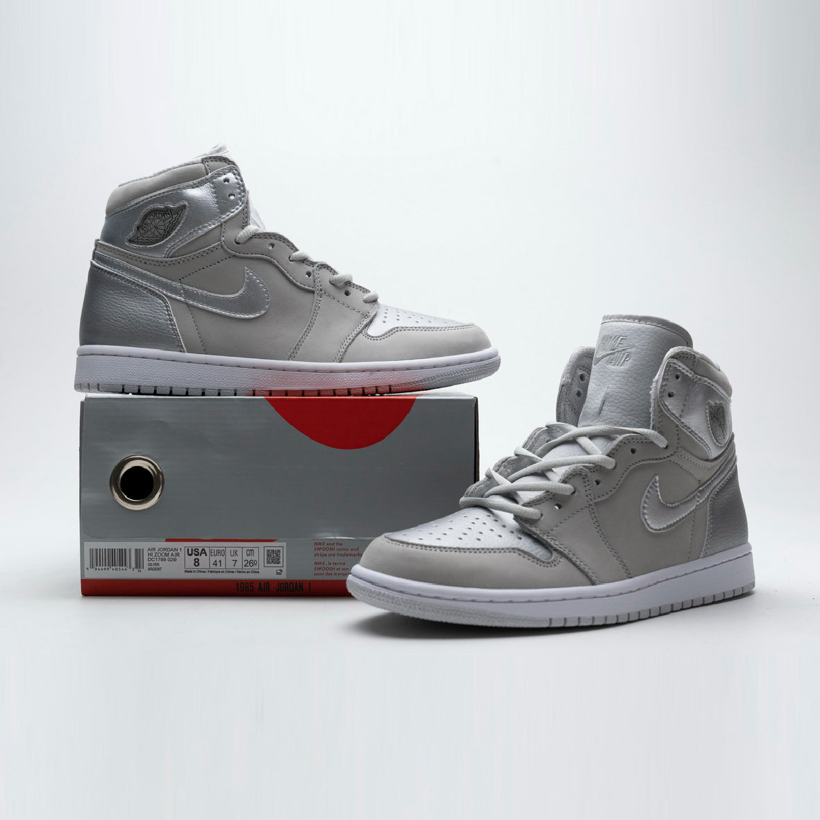 Air Jordan 1 High OG Japan Neutral Grey Baskets Gris Blanc Homme Femme - 4