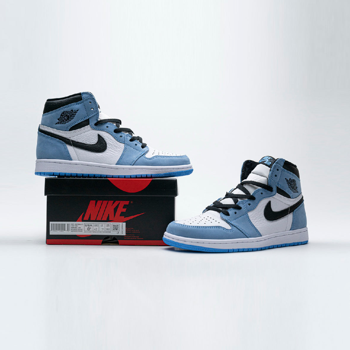 Air Jordan 1 High OG University Blue Baskets Bleu Blanc Homme Femme - 4