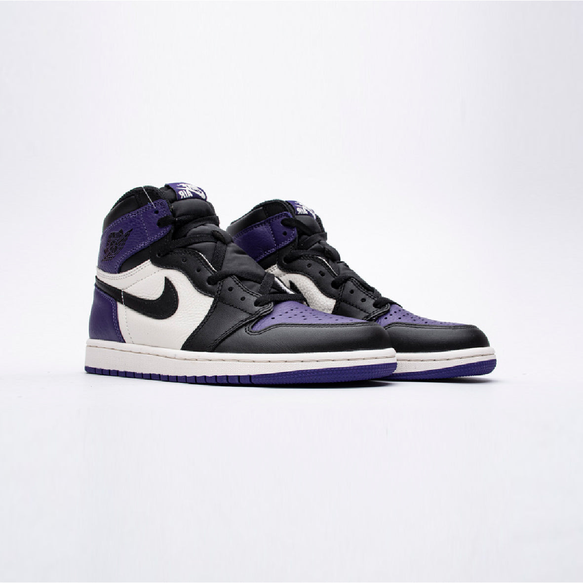 Air Jordan 1 High Retro Court Purple Baskets Violet Blanc Homme Femme - 2