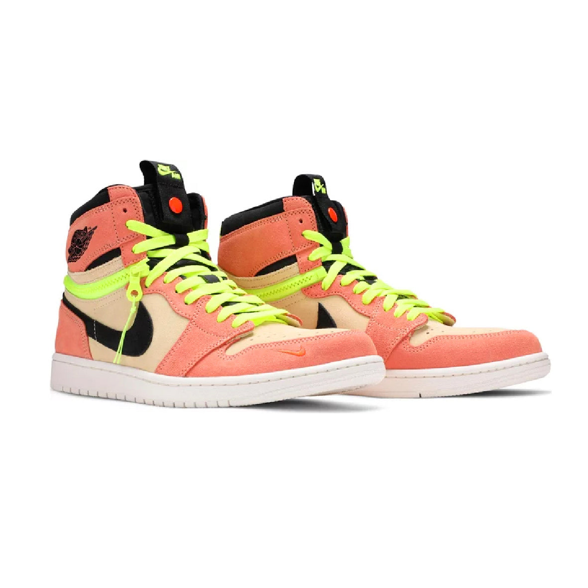 Air Jordan 1 High Switch Apricot Powder Baskets Orange Blanc Homme Femme - 2