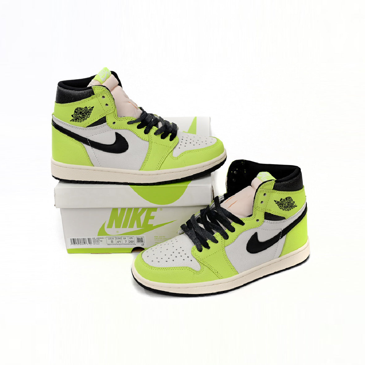 Air Jordan 1 High OG Visionaire Baskets Jaune Noir Homme Femme - 4
