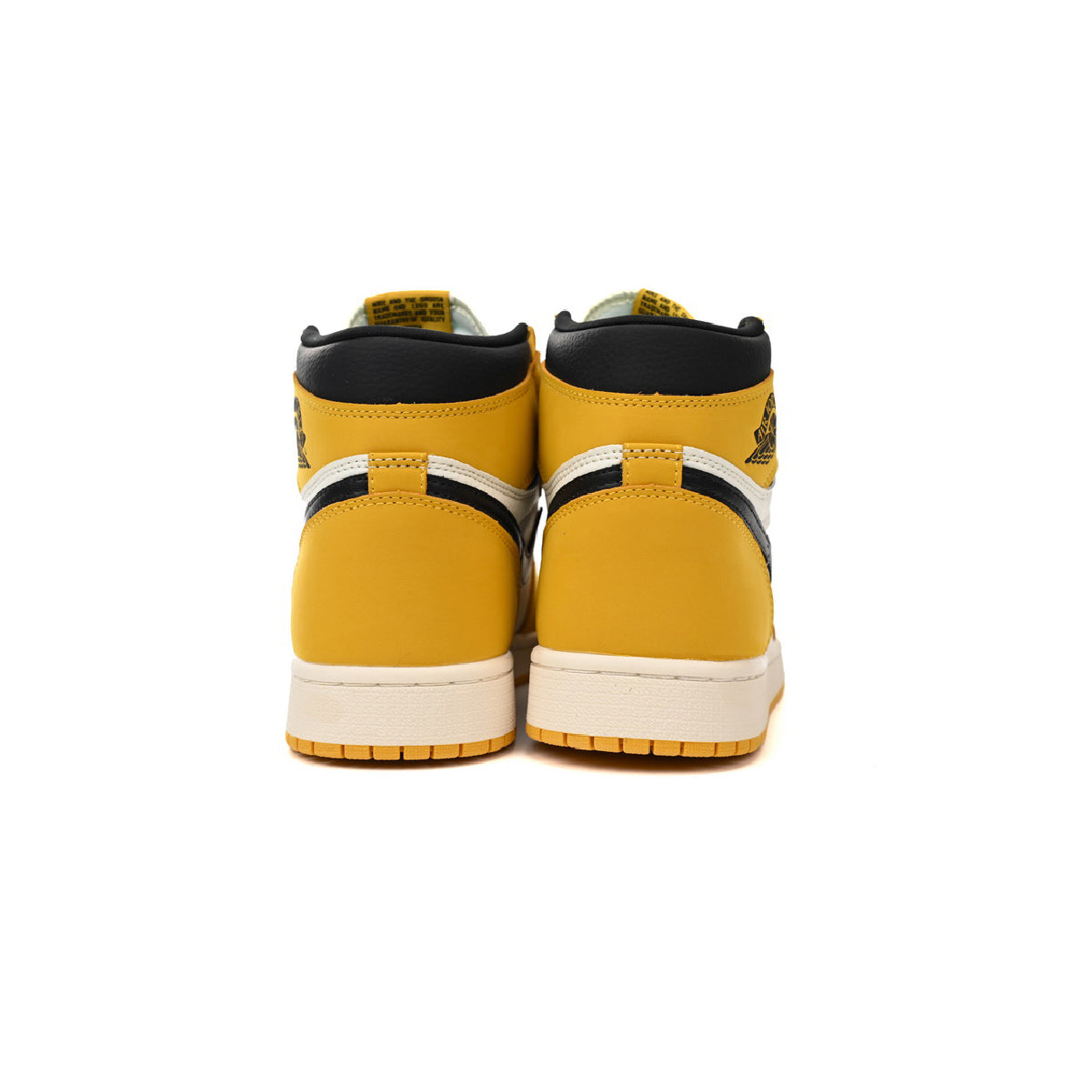 Air Jordan 1 High Yellow Ochre Baskets Jaune Noir Homme Femme - 2