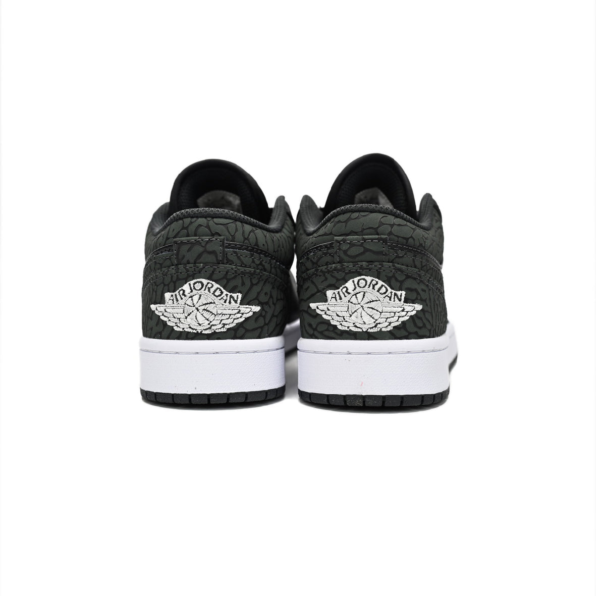 Air Jordan 1 Low Black Elephant Baskets Noir Gris Homme Femme - 2
