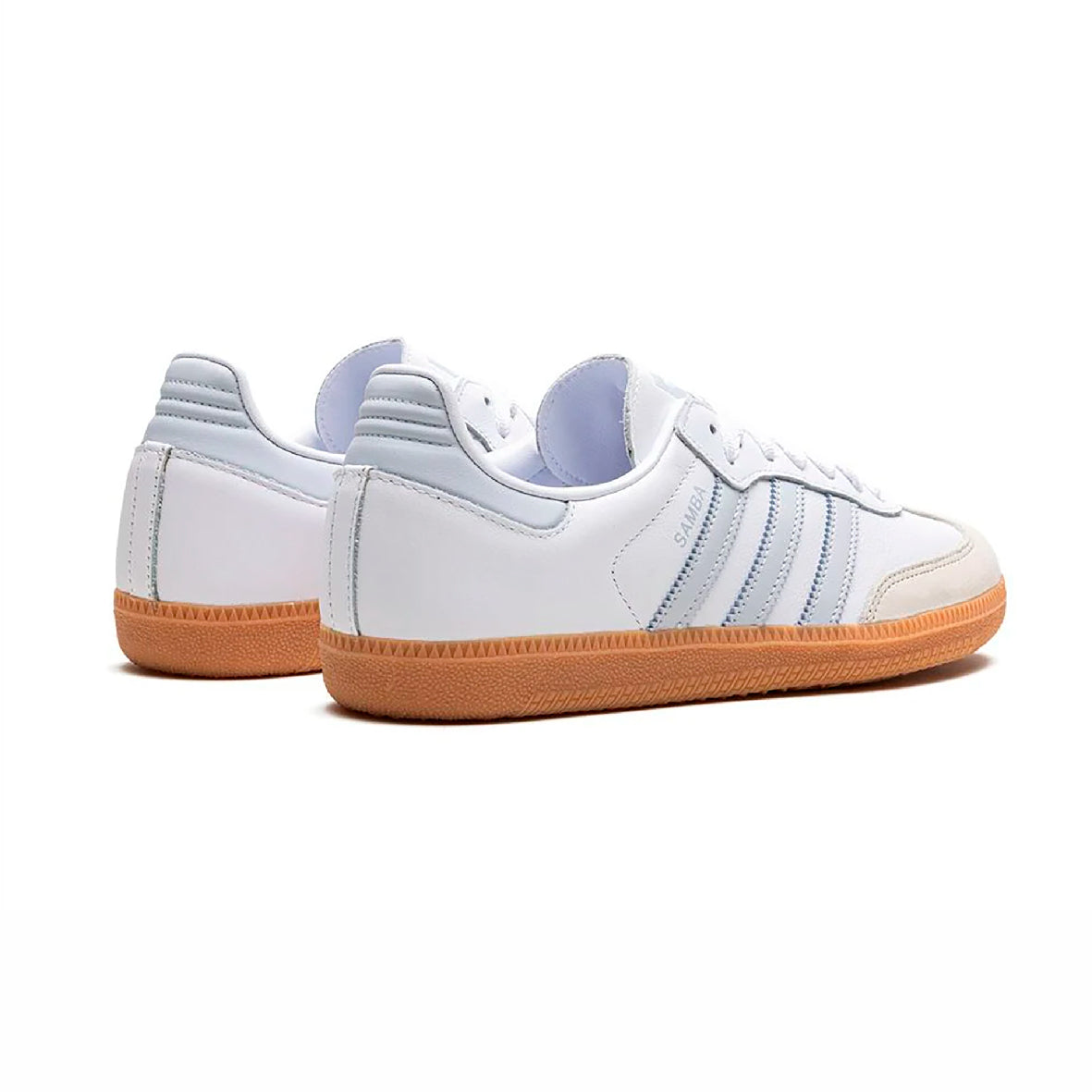 adidas Samba OG Baskets Blanc Bleu Homme Femme - 3