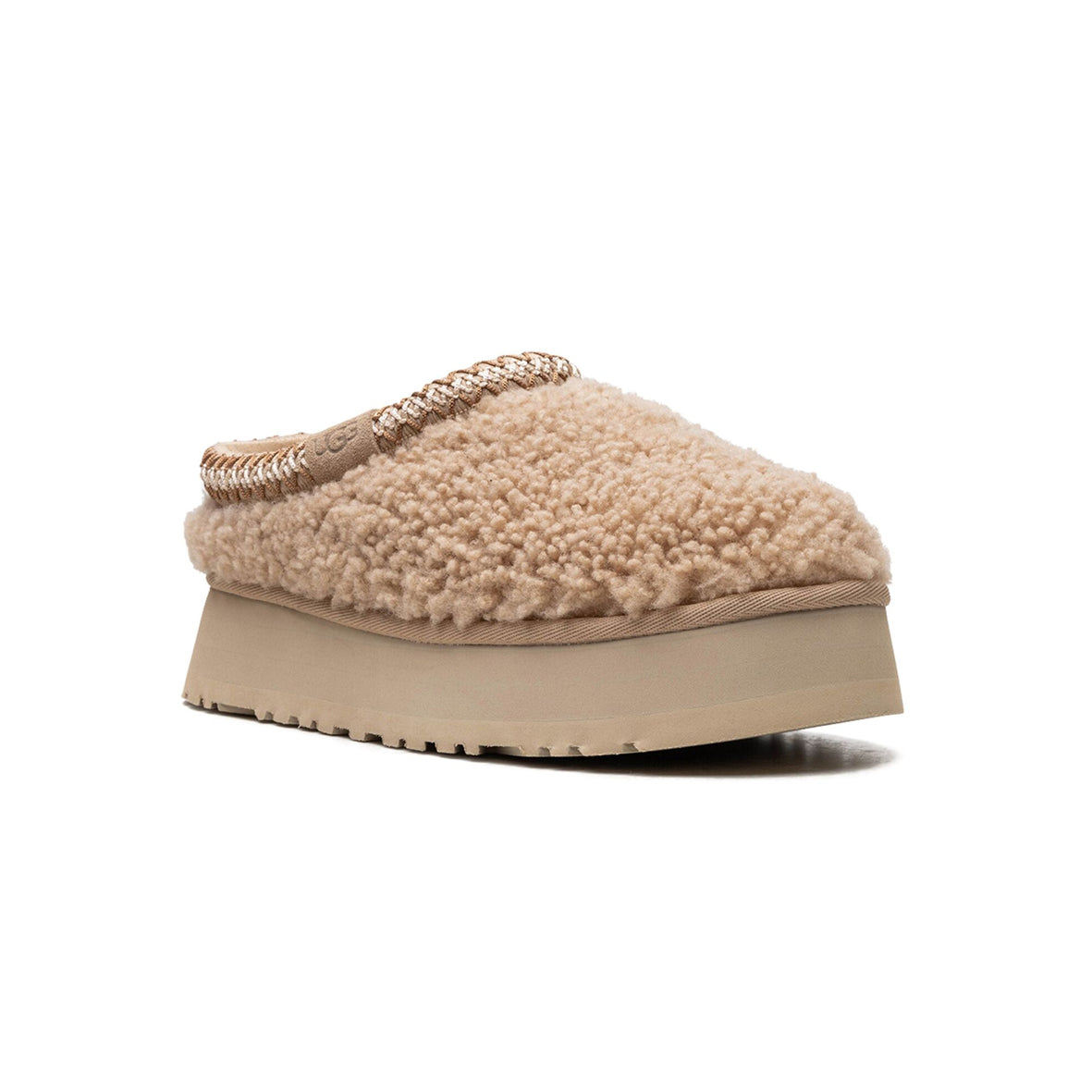 UGG Tazz Maxi Curly Sand Chausson Plateforme Beige Femme - 2