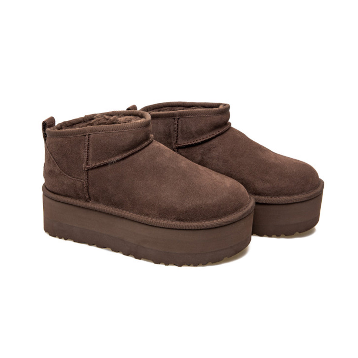UGG Classic Ultra Mini Platform Burnt Cedar Bottines Marron Femme - 2