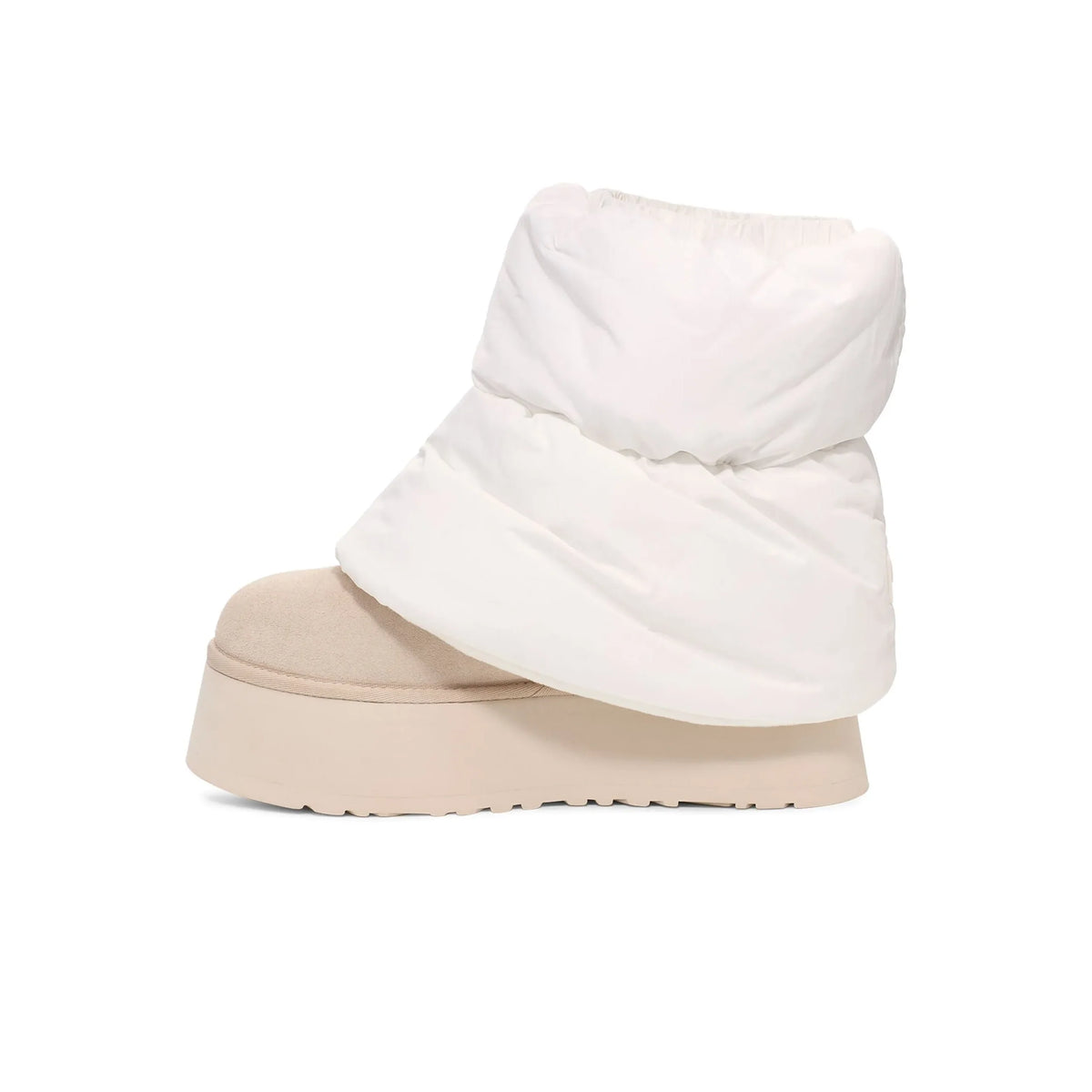 UGG Classic Mini Dipper Puffer Neutral Bottines Plateforme Blanc Femme - 4