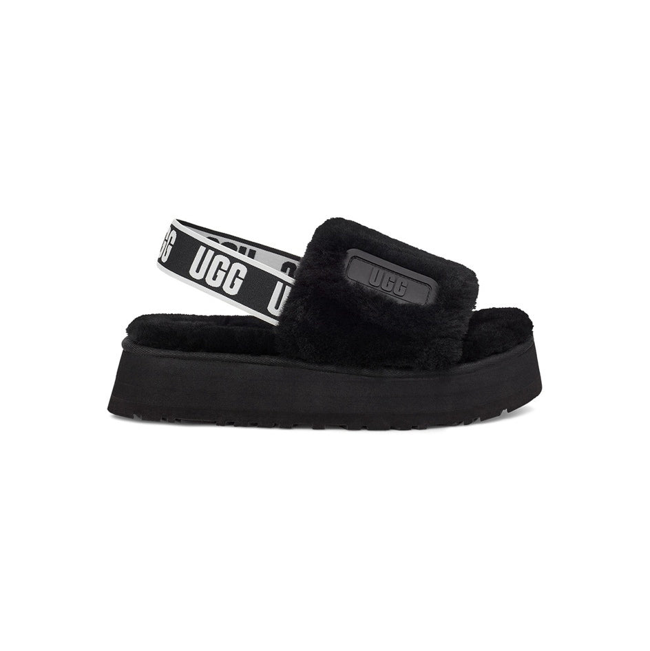 UGG Disco Slide Black Claquette Noir Femme - 1