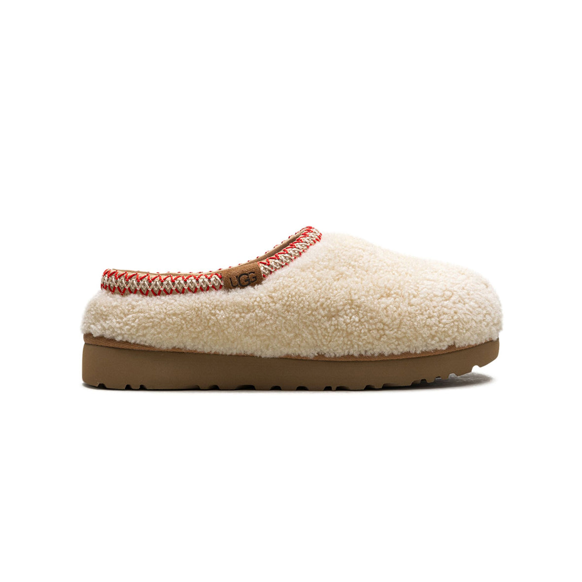 UGG Tasman Maxi Curly Natural Chausson Blanc Beige Femme - 1
