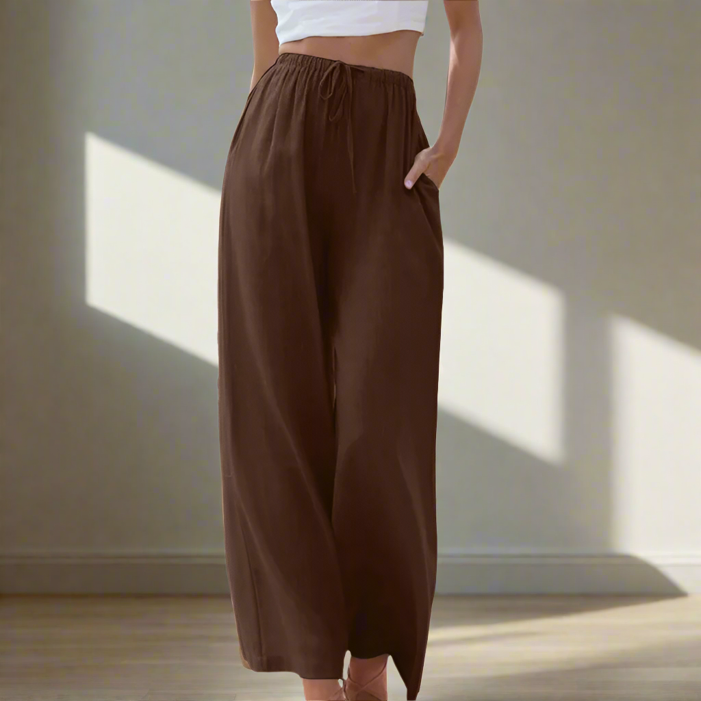 Liam - Pantalon femme à jambe large large d'été