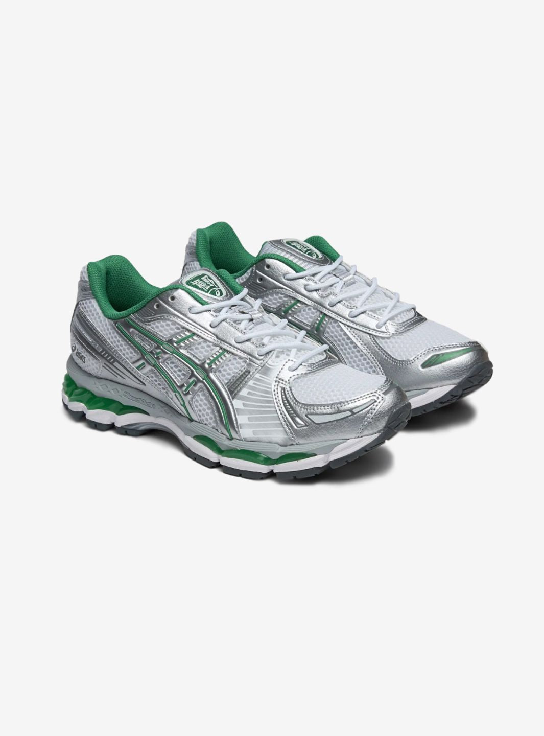 ASICS Gel-Kayano 12.1 Silver Green Baskets Argent Vert Homme Femme - 2