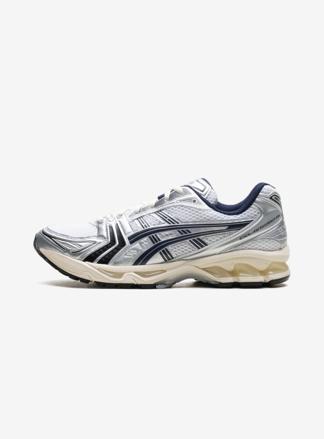 ASICS Gel-Kayano 14 x JJJJound White Navy Baskets Blanc Bleu Marine Mixte - 1
