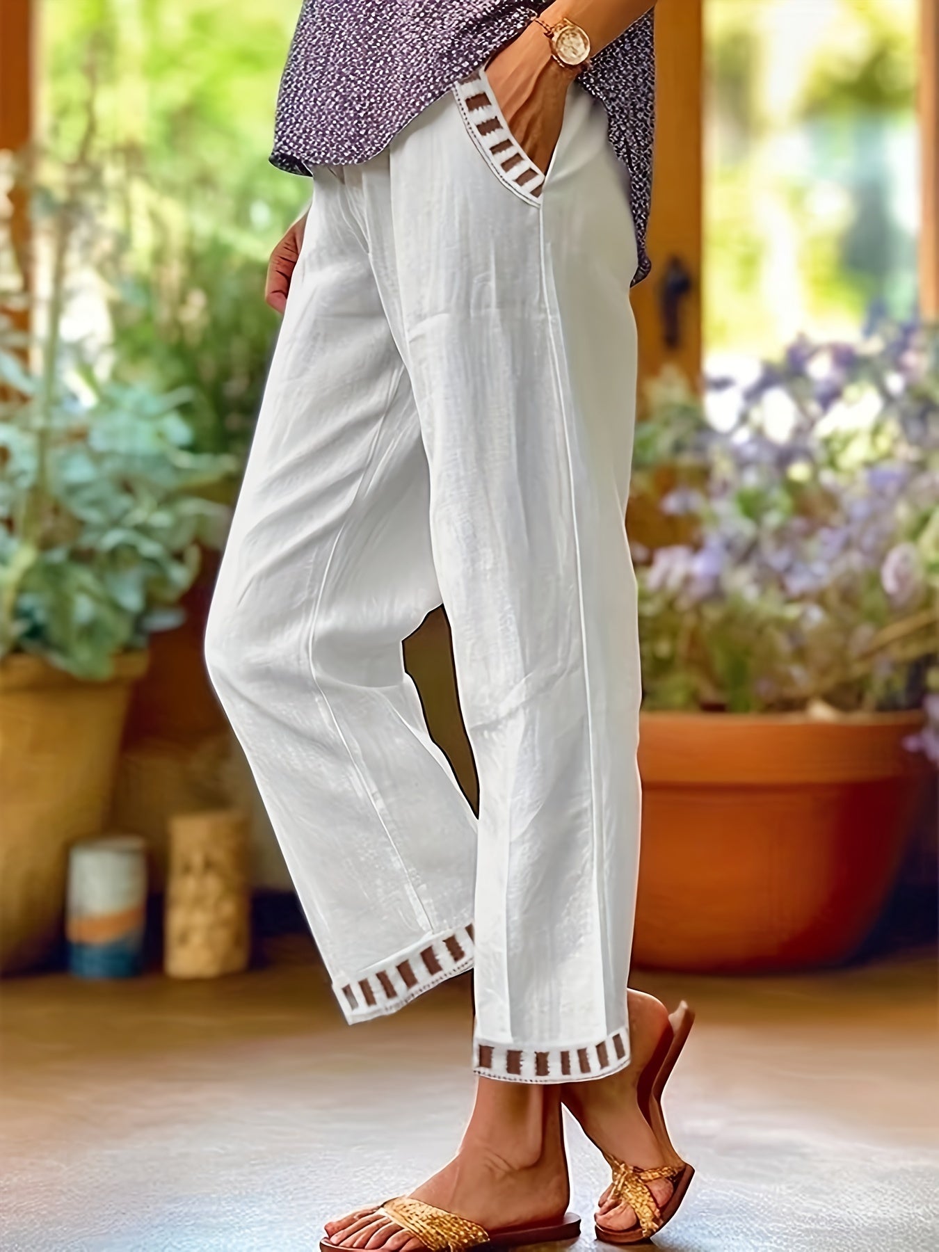 Wren - Pantalon femme court coupe relax
