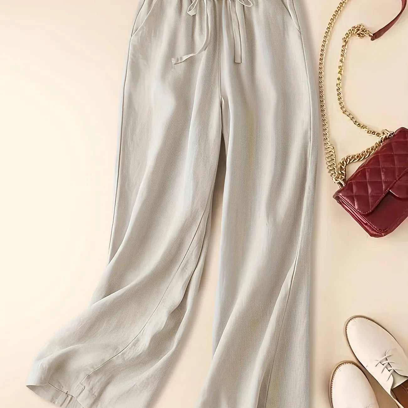 Tina - Pantalon femme en lin coupe relax