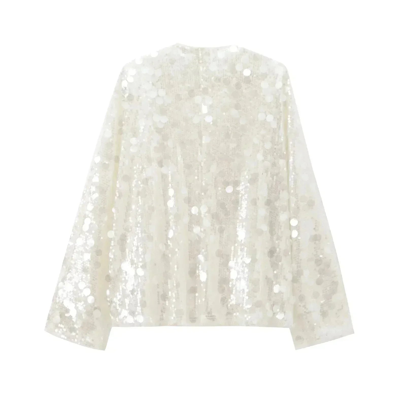Maya - Top femme col V à paillettes