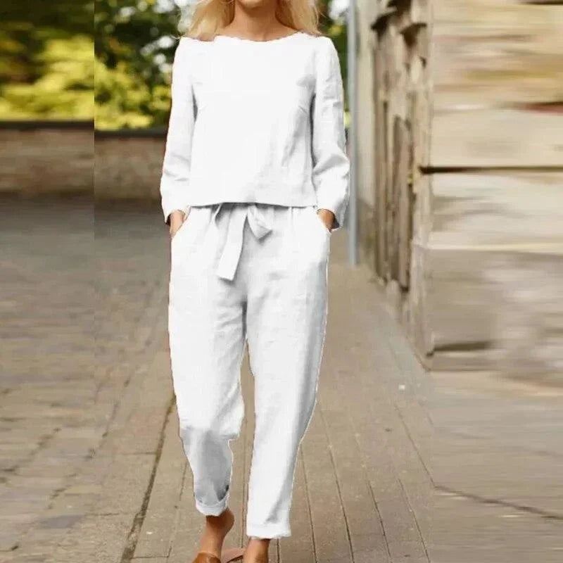 Nora - Ensemble femme en lin coupe relax
