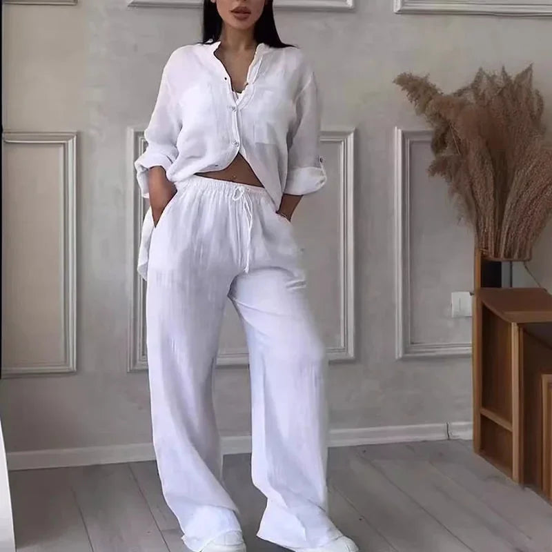 Sofia - Ensemble femme large en lin