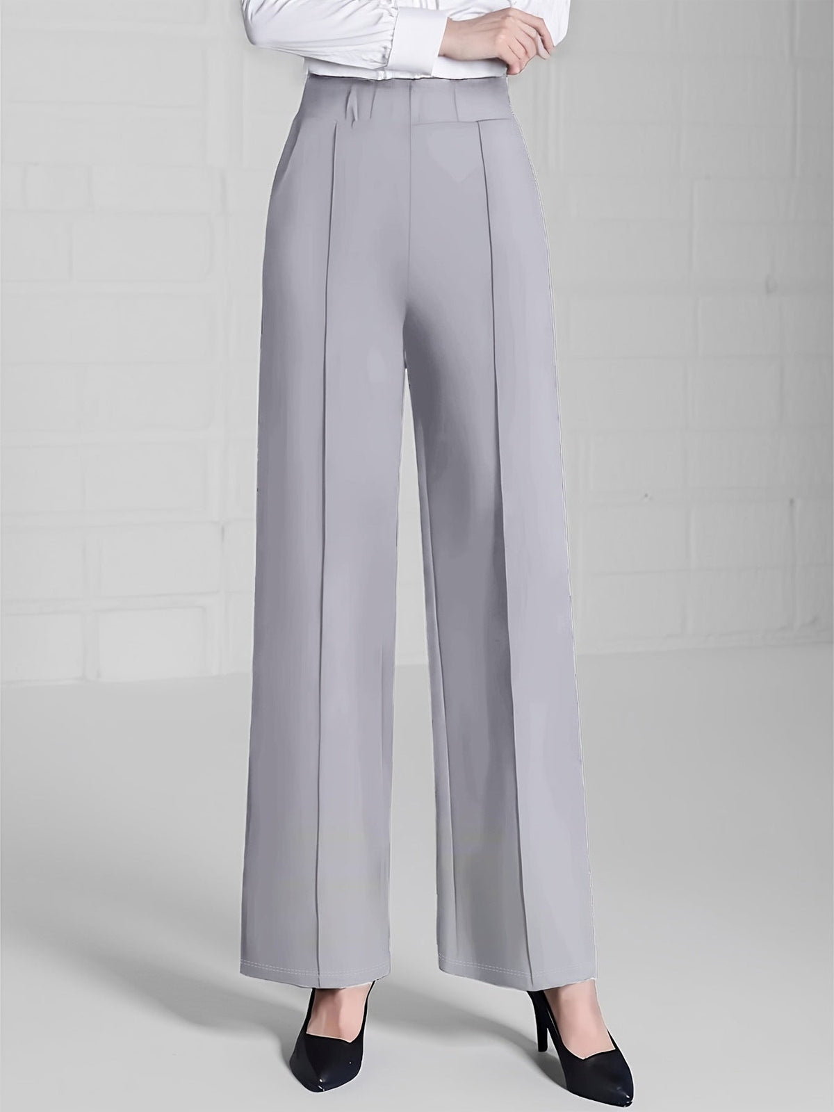 Pantalon Droit Femme Bleu - vue 6