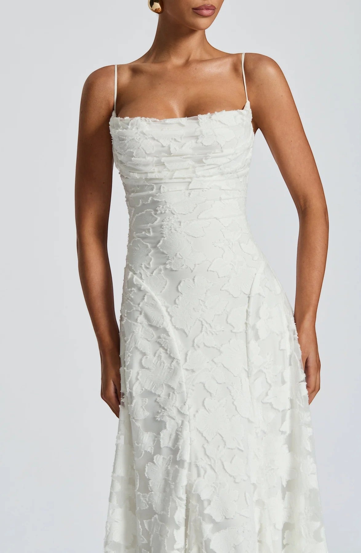 Robe Dentelle Longue Femme Rose - vue 11