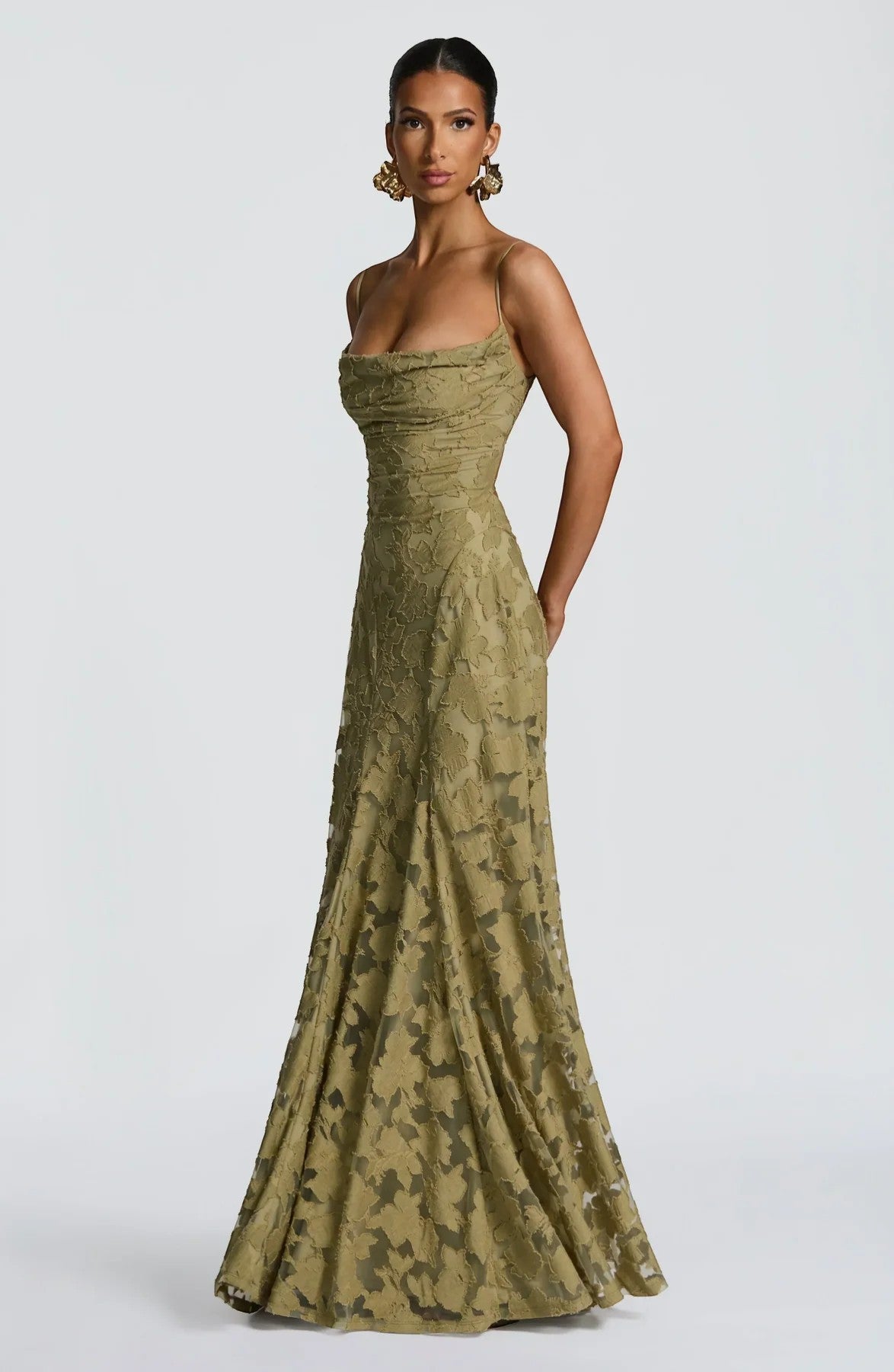 Robe Dentelle Longue Femme Ivoire - vue 8