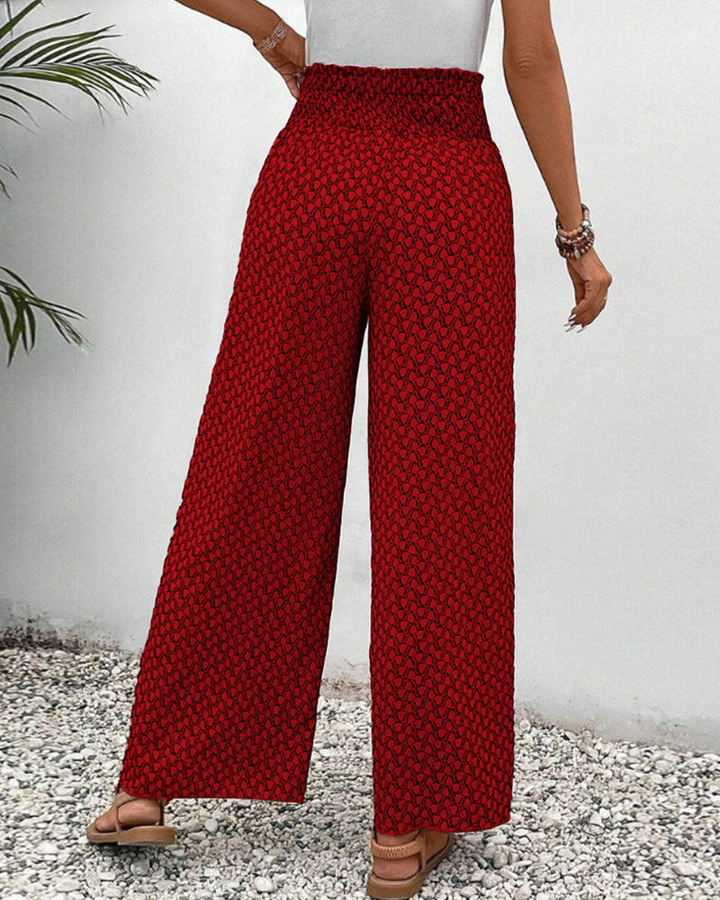 Lunara - Pantalon femme à jambe large large